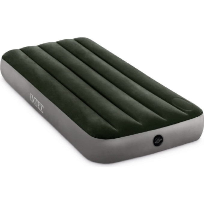 Надувной матрас INTEX Downy Airbed 64761 (99×191×25 см) с ножным насосом